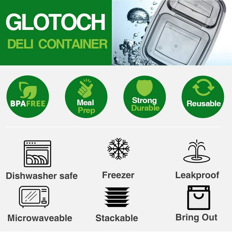  Glotoch Express Pink 32oz 2 Compartment Meal Prep