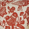 thumbnail image 3 of RLF Home Modern Design Classic Lovebird Cornice Style Window Valance 50" x 17" Orange, 3 of 3