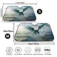 thumbnail image 3 of Kdxio Cloud Sky Green Dragon Print Windshield Sun Shade,UV Rays and Sun Heat Protection,Sunshade for Car Windshield,Car Shade Front Windshield - Medium, 3 of 5