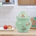 thumbnail image 3 of MOVTOTOP Pickle Jar Chinese Style Ceramic Pickle Container Ceramic Storage Jar with Lid, 3 of 8