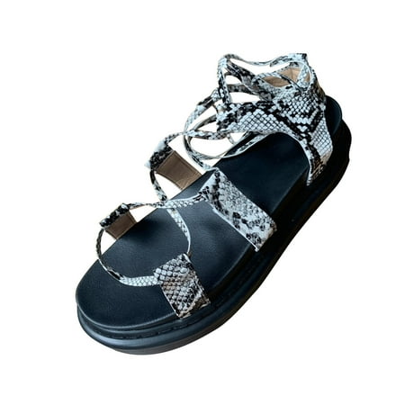 

Inkach Summer New Style Thick-Soled Cross Straps Comfortable Beach Womens Sandals