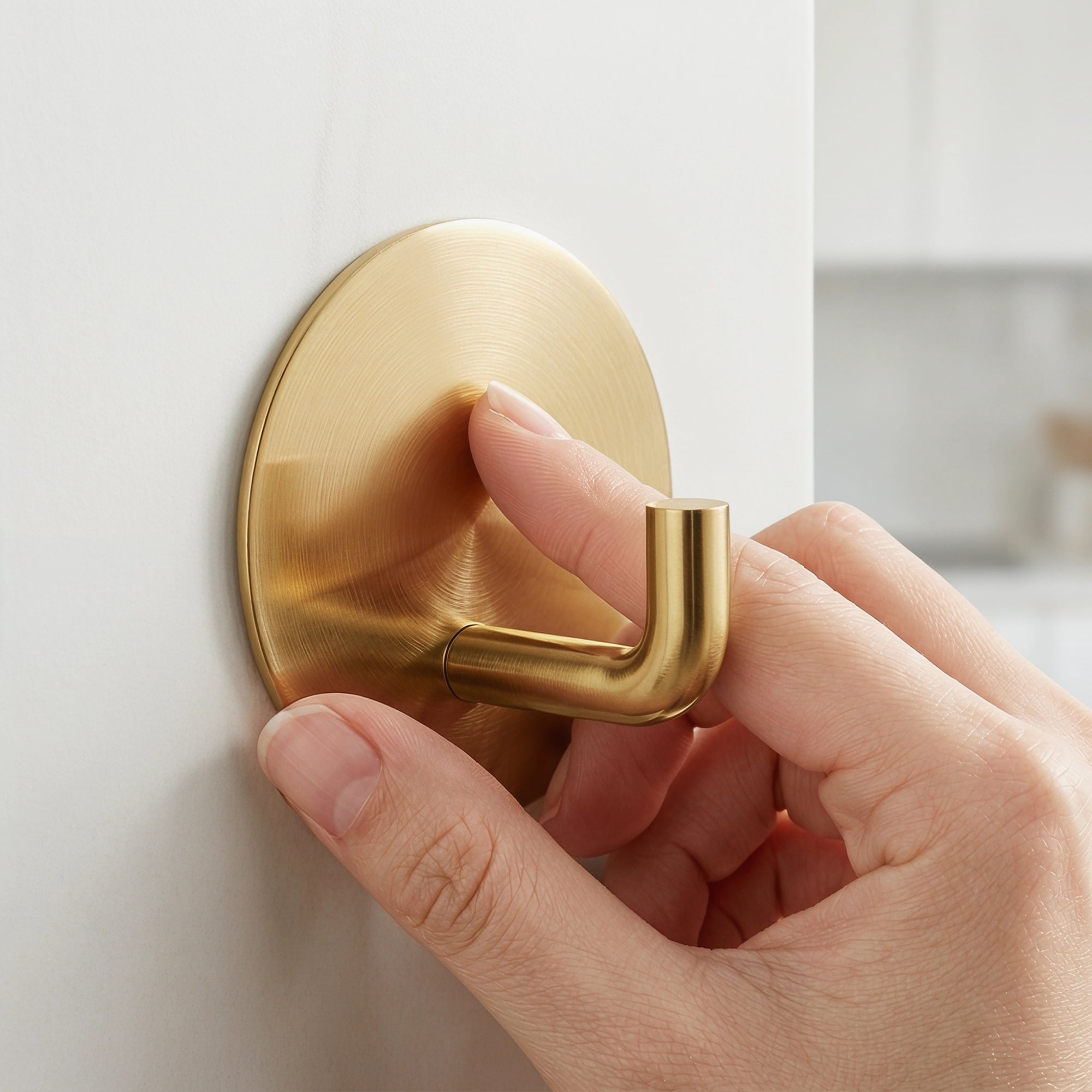 Unique Bargains 12Pcs Utility Hooks Metal Round Durable Wall Hooks Gold - Round