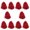Red, variant on POPETPOP 10Pcs Plated Silver Cheerleading Pom Poms Reliable Material with Comfortable Grip for Festival and Sports