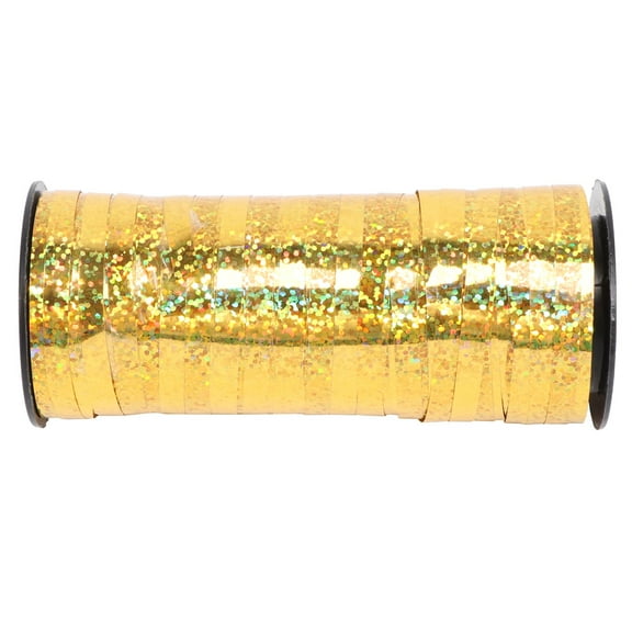 Crimped Curling Ribbon Roll Metallic Balloon Ribbon String Craft Ribbon for Party Festival Gift Wrapping 100Yard (Gold)