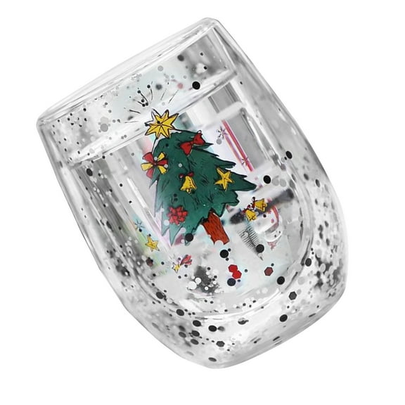 Double Walled Glass Water Cup Heat Resistant Drinkware for Coffee Enthusiasts