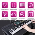 thumbnail image 3 of Teclado De Piano Musical Digital De 61 Teclas Con Micrófono, 3 of 4