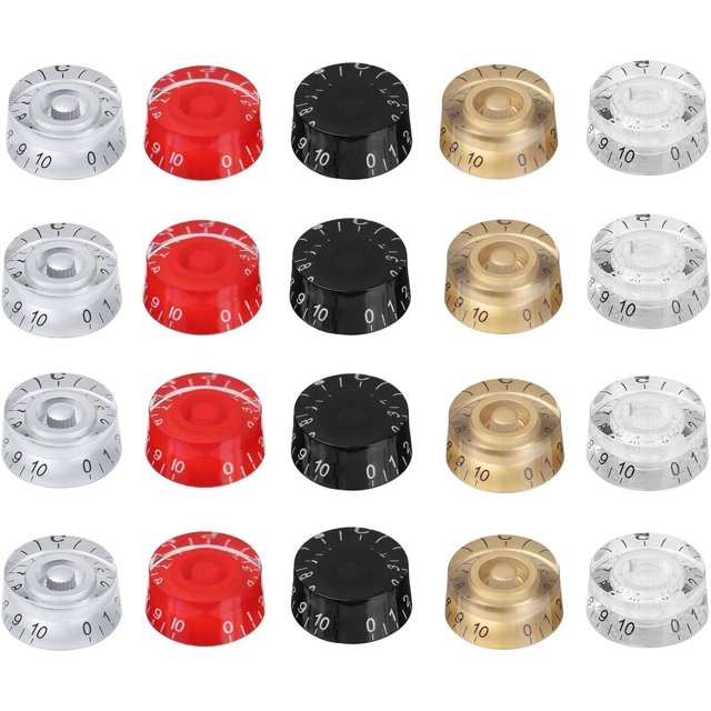 Pomos de guitarra eléctrica Samherome de acrílico para Les Paul, 20 unidades