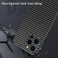 thumbnail image 3 of Personality Handsome Light Thin Carbon Fiber Pattern PC Phone case for iPhone 14 13 12 11 X XS XR Pro Max Plus Unique Comfortable Cool Shockproof Back Cover(Red Black,12 Pro max), 3 of 8