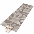 thumbnail image 2 of 2x6 Washable Runner Rug, Abstract Brown Non-Slip Hallway Runner for Entryway Kitchen Bedroom, Beige Triangle Geometric Modern Indoor Carpet Runner Floor Mat, 2 of 9