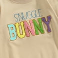 thumbnail image 5 of Bagilaanoe Newborn Baby Girl Boy Easter Romper Sweatshirt Long Sleeve Bodysuits Letter Print Pullover 3M 6M 12M 18M Infant Casual Tee Tops, 5 of 7