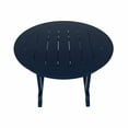thumbnail image 6 of WestinTrends Malibu Patio Dining Table, All Weather Poly Lumber Adirondack 47" Trestle Round Outdoor Table with Umbrella Hole, Navy Blue, 6 of 7