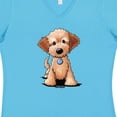 thumbnail image 4 of Inktastic KiniArt Mini Goldendoodle Women's V-Neck T-Shirt, 4 of 5