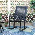 thumbnail image 3 of Sophia & William Outdoor Acacia Wood Nantucket Porch Rocking Chair for Garden - Set of 2 - Black, 3 of 10