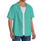 thumbnail image 2 of Balery Teal Turquoise Camisa Casual de Manga Corta con Botones para Hombre, Texturizada, Estilo Cubano, para Playa, Verano-XX-Large, 2 of 5