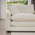 thumbnail image 6 of Modern Fabric 2-Seater Sofa with 220cm Length and Light Beige Corduroy for Living Room, 6 of 16