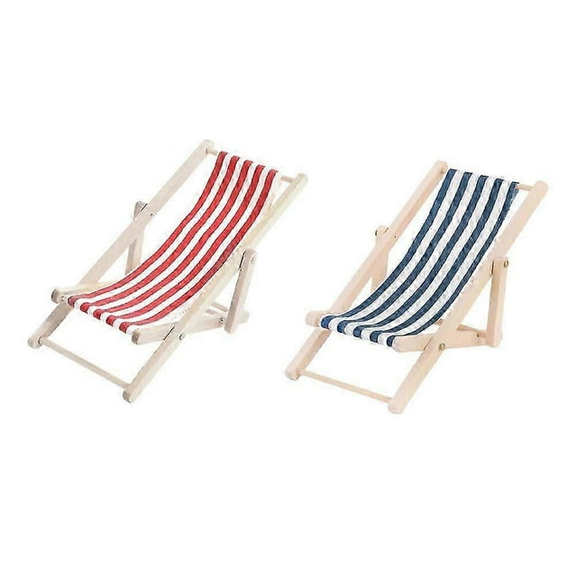 2Pcs Mini Wooden Recliner Dollhouse Decor Recliner Lovely Recliner Props