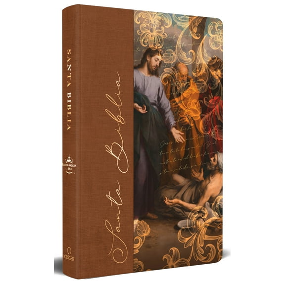 Biblia RVR 1960 letra grande, tamaño manual, tapa dura de tela Jesús sana / Span ish Bible RVR 1960 Handy Size Large Print Hardcover Cloth Jesus Heals (Hardcover)