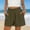 Army Green, variant on ClodeEU Women's Linen Cotton Elastic Waist Shorts, Casual Summer Beach Comfy Loose Fit Shorts with Pockets Army Green,Women's Plus L