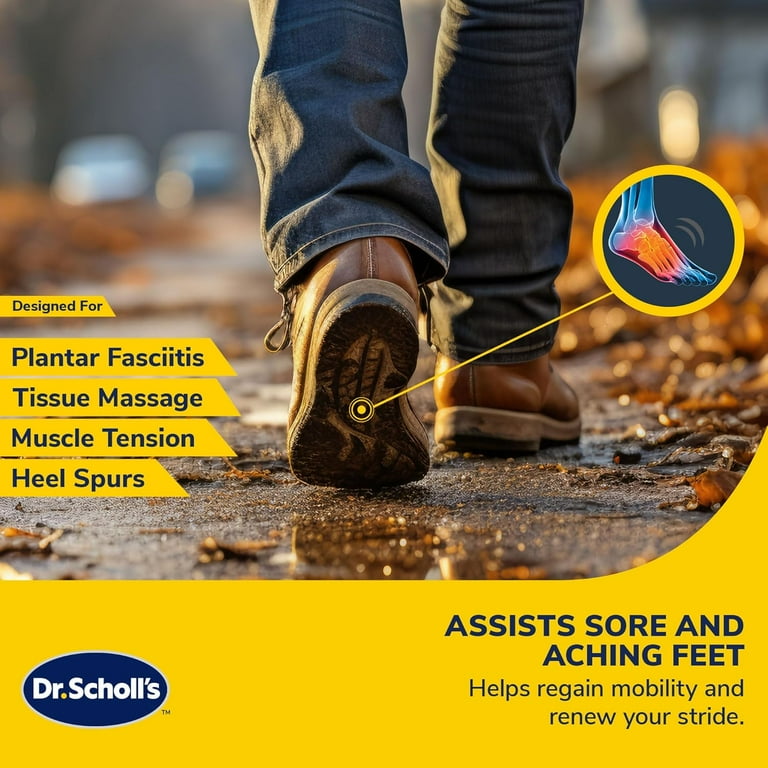 Dr. Scholl's Vibrating Spiked Foot Massage Roller for Sore Feet, Arch Support, Muscle Tension & Plantar Fasciitis - Walmart.com Dr. Scholl's Vibrating Spiked Foot Massage Roller for Sore Feet, Arch Support, Muscle Tension & Plantar Fasciitis - Walmart.com