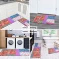 thumbnail image 5 of Colorful Pioneer Flower Patchwork Kitchen Rugs Sets Of 2,Anti Fatigue Kitchen Mat Rugs Non Slip Washable,Decorative Kitchen Floor Mats for Kitchen,Sink,Laundry,17"x30"+17"x47", 5 of 7