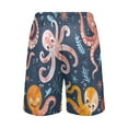 thumbnail image 3 of Men's Pajama Shorts Bottoms with Pockets Soft Lightweight Lounge Sleep Wear Cartoon Funny Octopus, 3 of 6