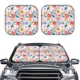 thumbnail image 2 of Daiia Floral Ditsy 2PCS Car Windshield Sun Shade, Foldable Sun Shield for Car Front Window, Auto Sun Blocker Visor Protector Universal for Truck SUV Pickup-Large, 2 of 7