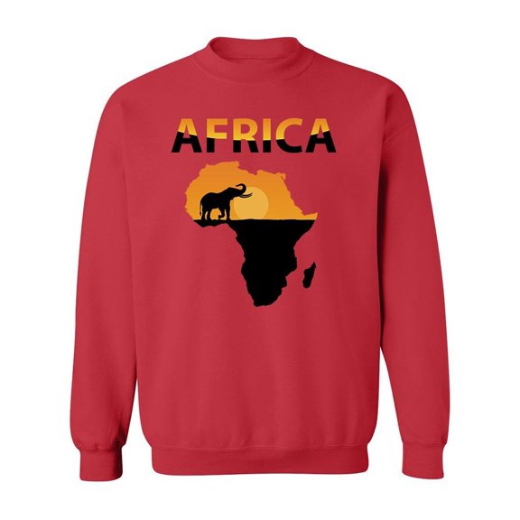 Africa Elephant Black Shadow Sweatshirt Men -Image by Shutterstock, Male 5X-Large