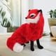 thumbnail image 2 of KAKOWELY Simulación de peluche de zorro, modelo artesanal, decoración de escritorio, encantador juguete animal, 2 of 5