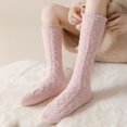 thumbnail image 4 of Sleep Socks for Women Double-sided Fleece Socks Fuzzy Socks for Women Knee High Fluffy Stockings Soft Warm Cozy Slipper Socks Double-sided for Winter, 4 of 8