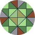 thumbnail image 1 of Ahgly Company Machine Washable Indoor Round Transitional Green Area Rugs, 3' Round, 1 of 7