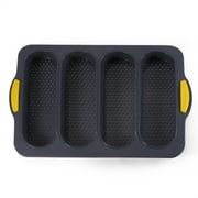 Silicone Bun Bread Baguette Pan Perforated Tray Soft Nonstick French Bread Die