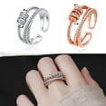 thumbnail image 5 of Fidget Jewelry Spinner Ring Open Ring Ring with Beads Fidget Ring To My Daughter for Women Anxiety Ring ROSE GOLD, 5 of 8