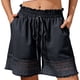thumbnail image 1 of TaTaai Women's Casual Lace Bohemian Shorts High Elastic Waist Drawstring Wide Leg A-Line Pants with Hollow Out Trim Comfy Spring Summer Beach Vacation Bottoms Gift, 1 of 8