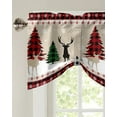 thumbnail image 5 of Christmas Snowflake Elk Window Curtain Living Room Kitchen Cabinet Tie-up Valance Curtain Rod Pocket Valance, 5 of 6