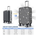 thumbnail image 6 of Lsque Airplane Routes Around The World Printed Luggage Cover, Travel Luggage Protector,Scratch and Dirt Resistant, Fits 18-32 Inch Luggage - X-Large, 6 of 9