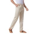 thumbnail image 2 of Large Casual Pants For Men Trendy Business Casual Pants For Spring Comfortable Straight Leg Solid Color Trousers Beige M, 2 of 6