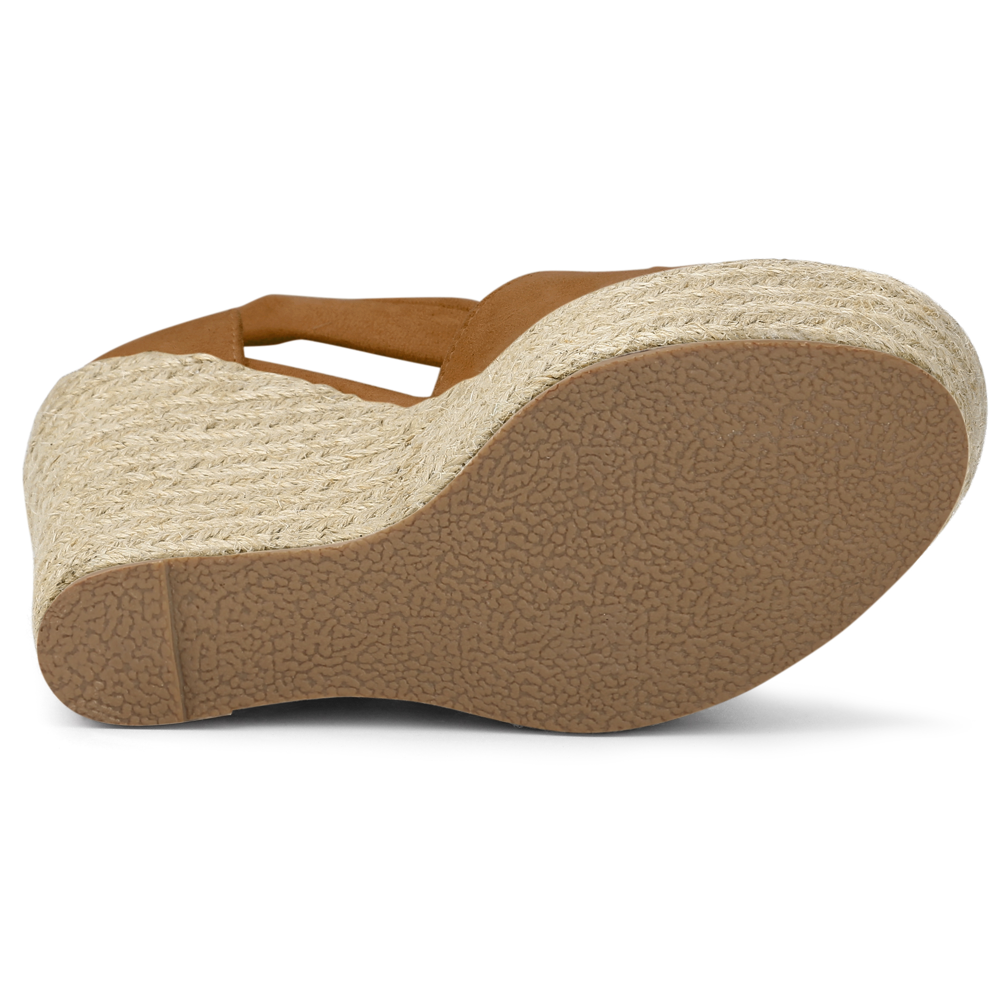 DARING DIVA Women's Espadrilles Tie Up Ankle Strap Wedges Sandals Brown 8.5