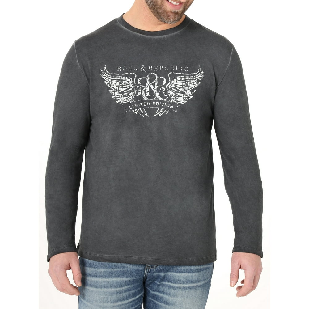 Rock & Republic Rock & Republic Men's Long Sleeve Crew Neck Tee