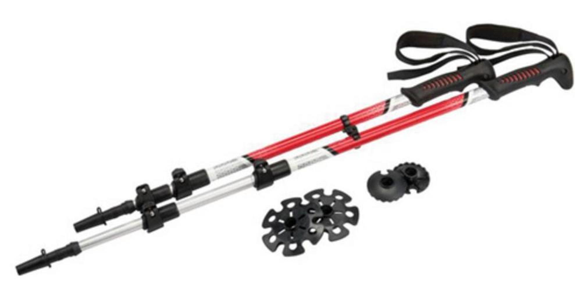 Yukon Charlies 83-0001 6000 Series Aluminum Trekking Poles Red by Yukon Charlies