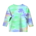 thumbnail image 4 of Hiijoy Big Girls Tie Dye T-Shirt 3/4 Sleeve Crew Neck T Shirt Casual Versatile Tshirt, 4 of 4
