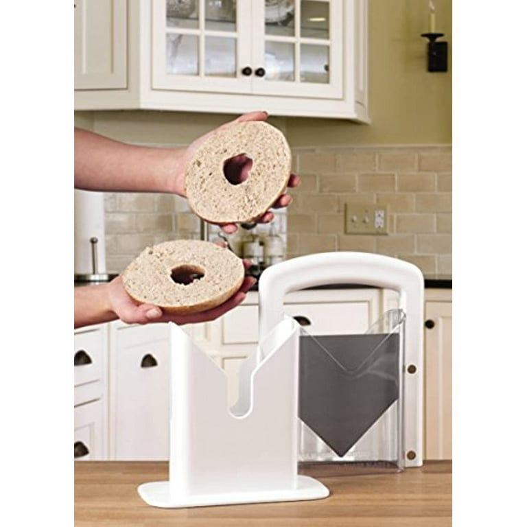 Hoan The Original Bagel Guillotine Universal Slicer, White, 59 OFF