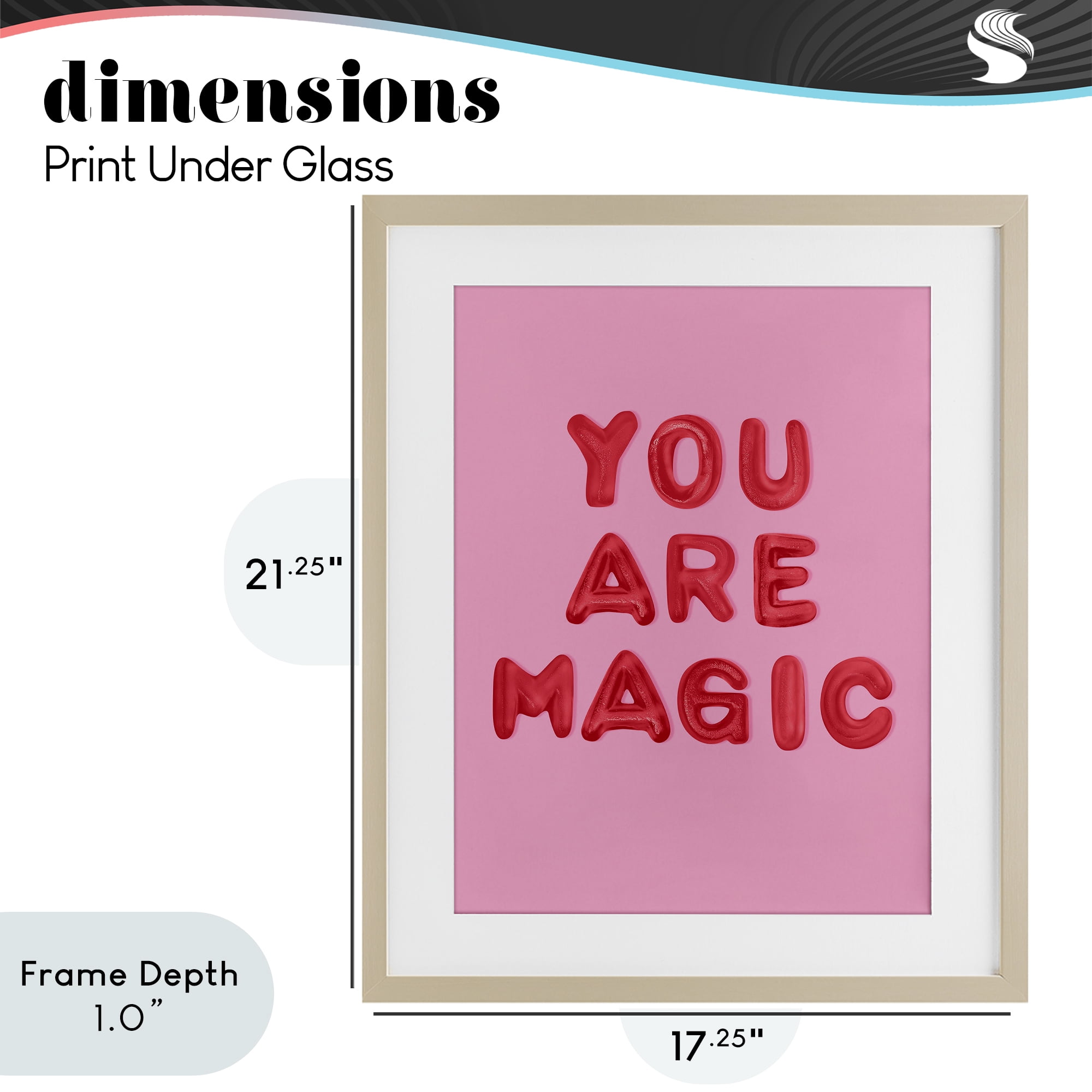 Stupell Industries You Are Magic Red & Pink Birch Framed Print Under Glass, design by LISH Creative
