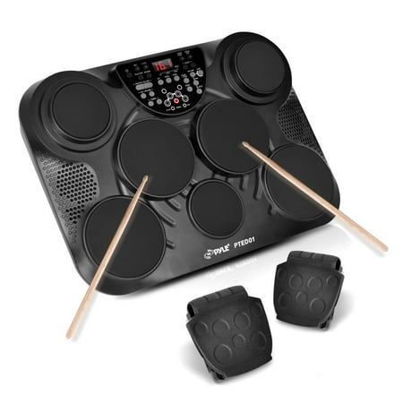Pyle PTED01 - Electronic Table Digital Drum Kit Top w/ 7 Pad Digital Drum (Best Drum Pad Machine)