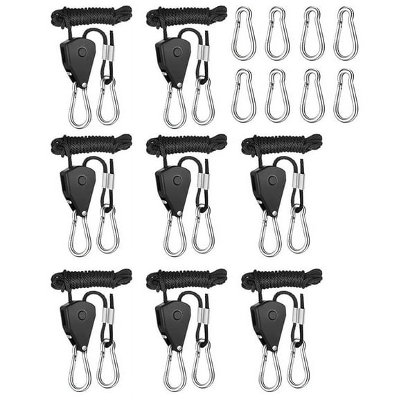 8pack Ratchet Hangers, Adjustable Rope Hanger, Ratchet Rope