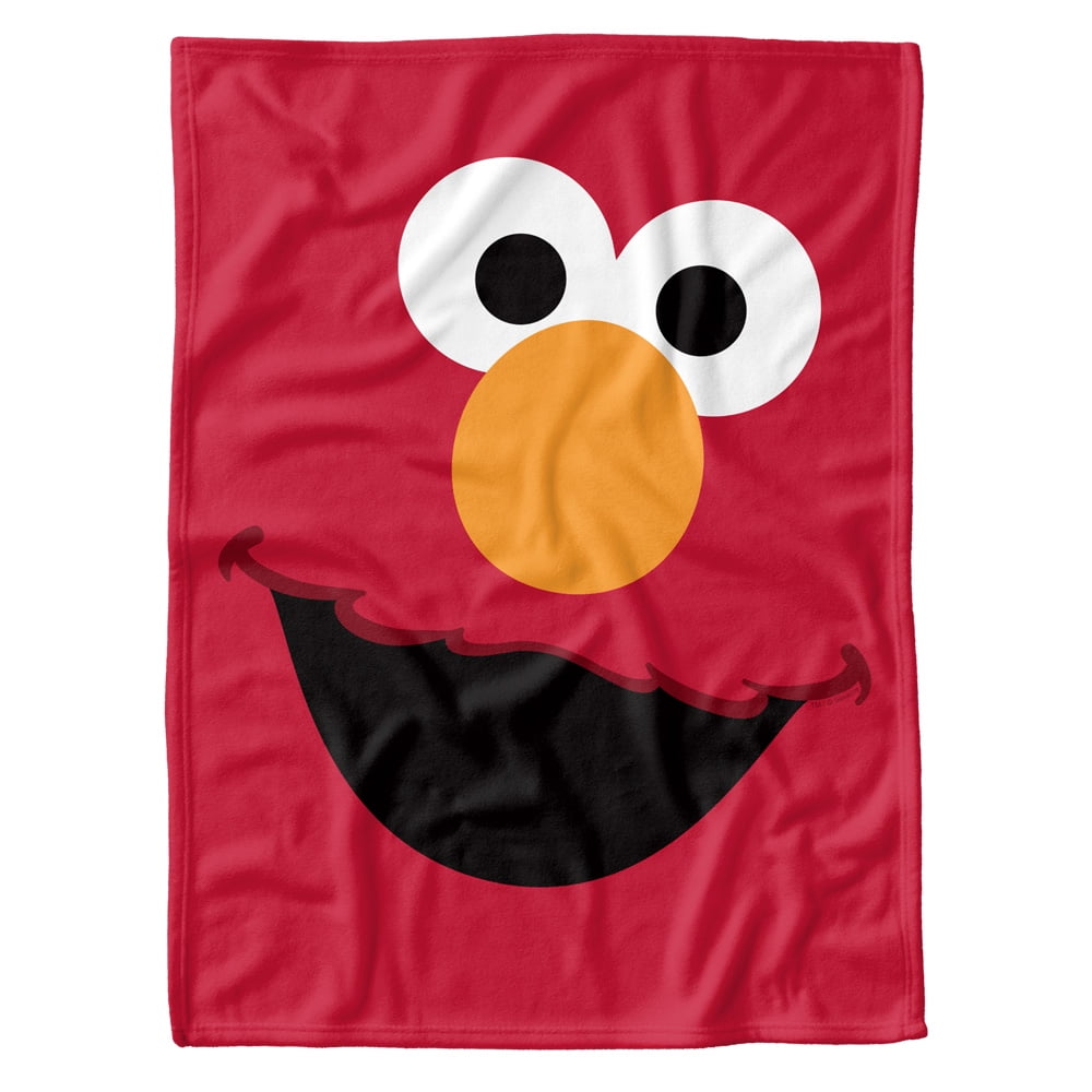 Sesame Street Fleece Baby Blanket, 30'x40', Elmo Face, Unisex for Girls