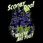 Men's Scooby Doo Haunted House Graphic Tee Black 2X Large