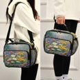 thumbnail image 5 of Insulated Lunch Bag 6L Leak-Proof Lunch Box with Shoulder Strap Multiple Pockets Lunch Tote Vibrant Garden Filled, 5 of 9