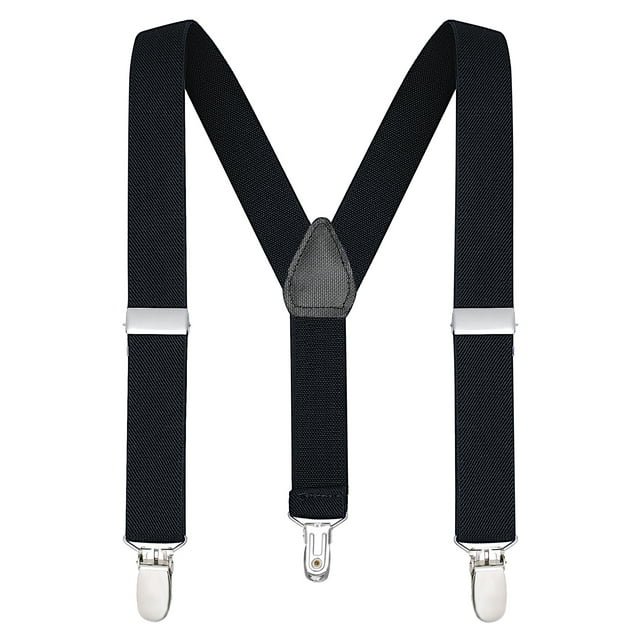 Buyless Fashion Adjustable Suspenders for Kids Toddlers Baby Elastic Solid Color 1 Inch - Y Back Design