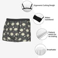 thumbnail image 3 of Yiaed Daisies Flowers Print Men's Soft Cotton Boxer Shorts Breathable Boxers Underwear Moisture-Wicking Underwear Stretch Boxer Briefs for Man-Small, 3 of 5