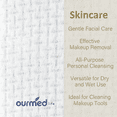 thumbnail image 5 of Ourmed Life 180Ct Dry Face Towels Disposable 7.9"×10" Facial Washcloths Cleansing Wipes Lint‑Free Sensitive‑Skin Safe, 5 of 9